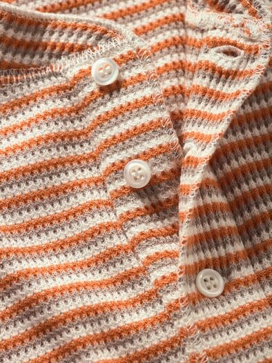 Streifen Henley orange
