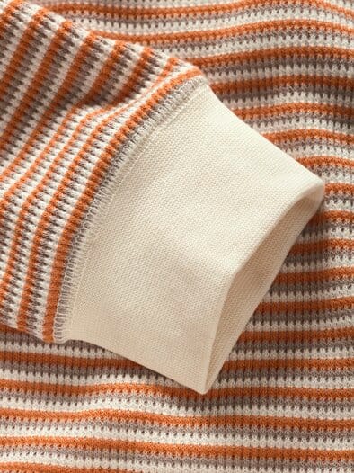 Streifen Henley orange