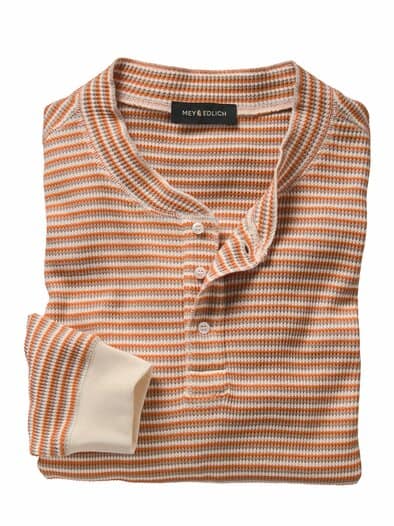 Streifen Henley orange