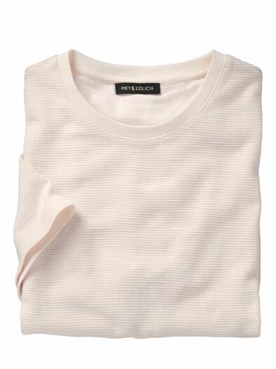 Strukturwerk-Shirt cremeweiß