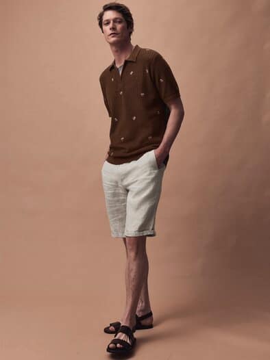 Schwachwerden-Strickpolo tabakblatt