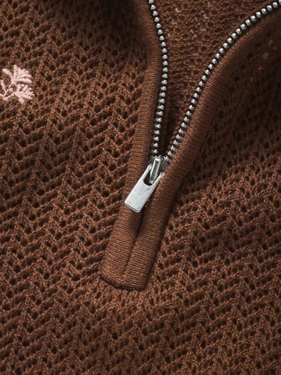 Schwachwerden-Strickpolo tabakblatt