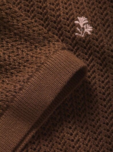 Schwachwerden-Strickpolo tabakblatt