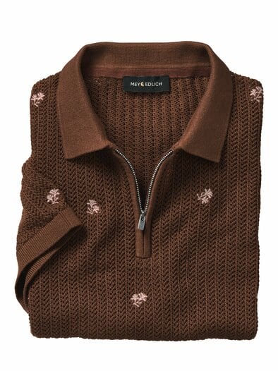 Schwachwerden-Strickpolo tabakblatt