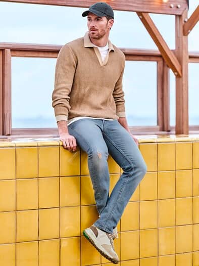 Raumgreifer-Polo karamell