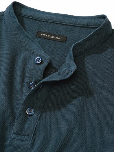 Stehkragen-Polo navy