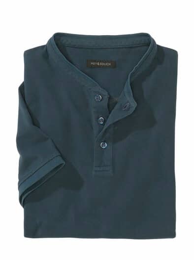 Stehkragen-Polo navy
