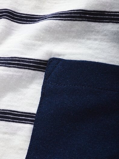 Breton-Shirt kalk/marine