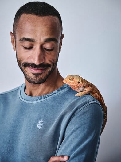 Gefährten-Sweatshirt denimblau