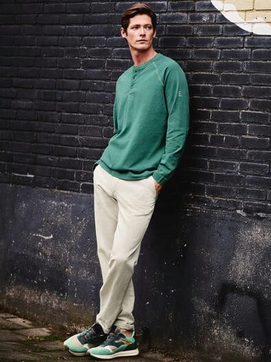 Zweitblick-Henley aquamarin