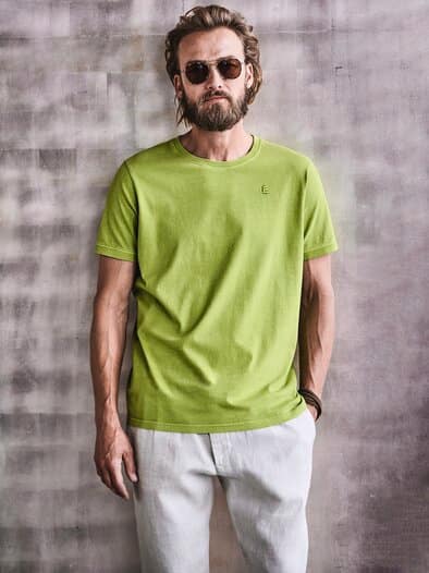 Sichere-Bank-T-Shirt limette