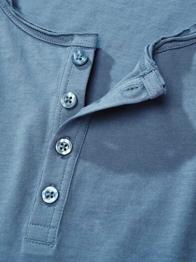 Ausdauer-Henley stahlblau