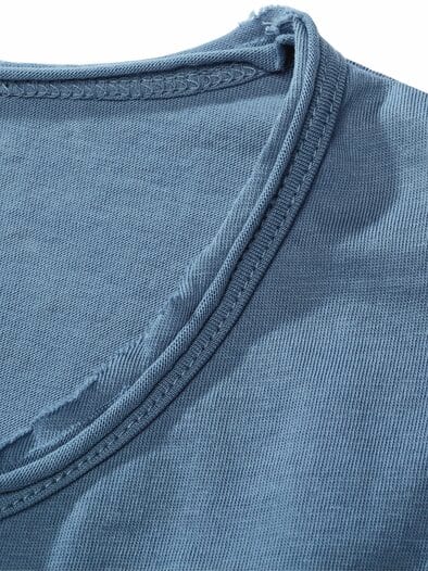 Ausdauer-Henley stahlblau