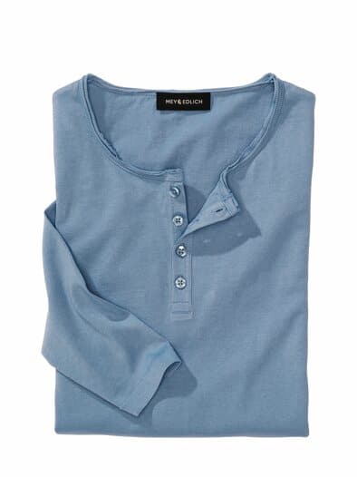 Ausdauer-Henley stahlblau