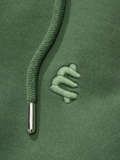 Fadentrio-Hoodie grasgrün