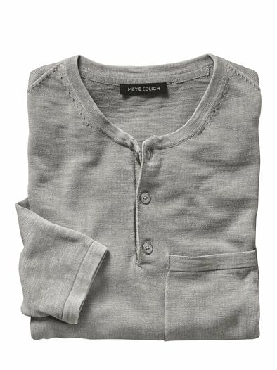 Sommerstrick-Henley aschgrau