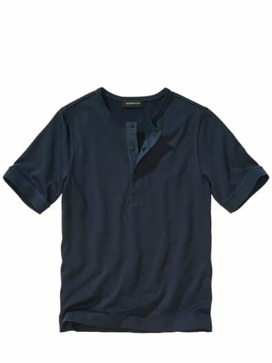 Gewichtiges Henley tintenblau