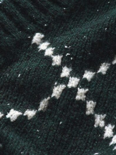 Intarsia-Pullover tannengrün