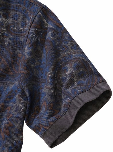 Paisley-Polo grafit/blauquarz