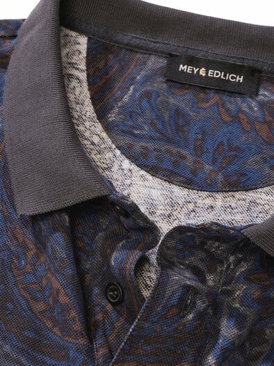 Paisley-Polo grafit/blauquarz