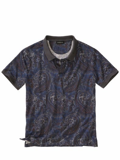 Paisley-Polo grafit/blauquarz