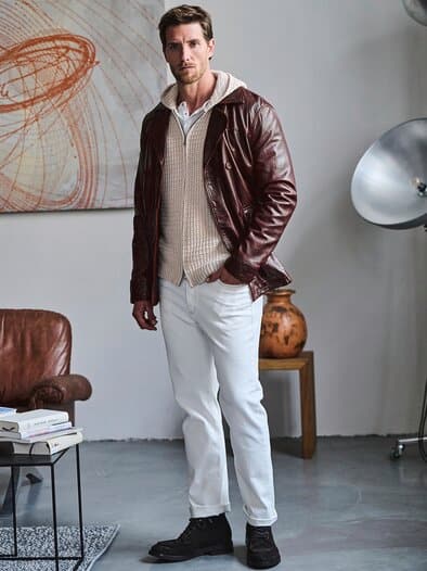 Waffel-Cardigan mandel