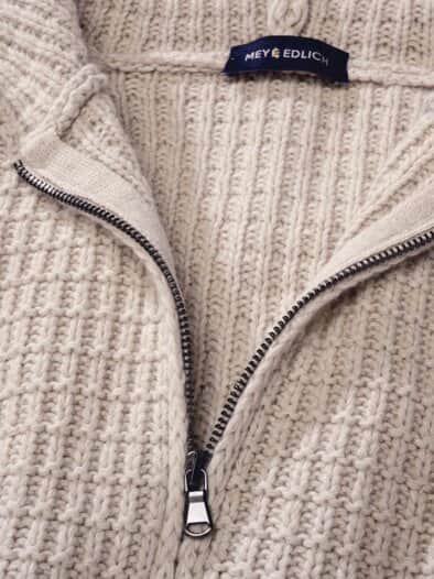 Waffel-Cardigan mandel