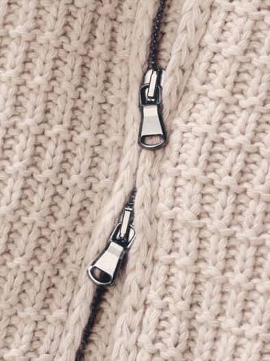 Waffel-Cardigan mandel