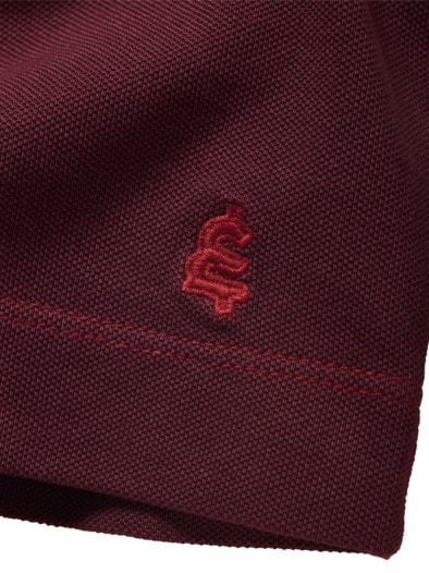 Stehkragen-Polo aubergine