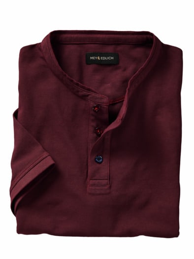 Stehkragen-Polo aubergine