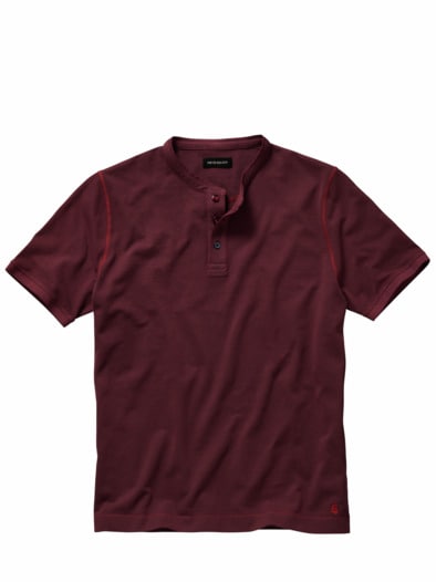 Stehkragen-Polo aubergine