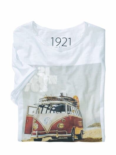 T-Shirt California kreideweiß