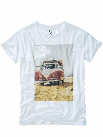 T-Shirt California kreideweiß