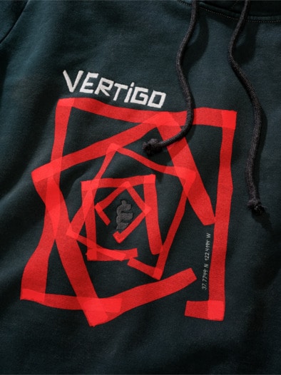 Vertigo-Hoodie grau-blau