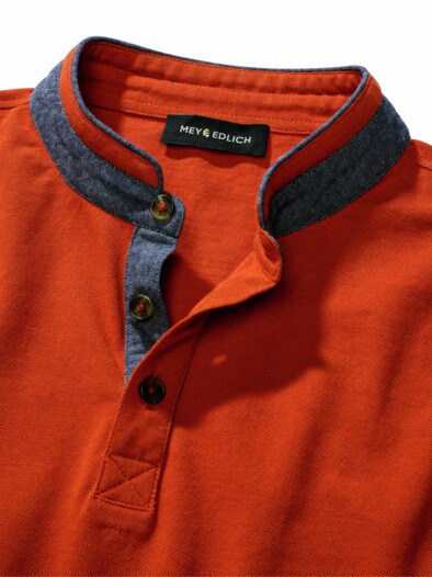 Urväter-Polo Kurzarm sunset orange
