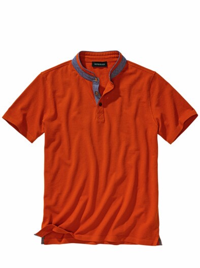 Urväter-Polo Kurzarm sunset orange