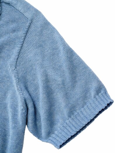 Strickpolo ban15ks sommerblau