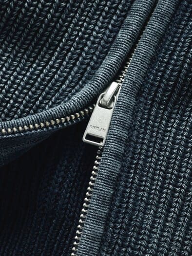 Used-Look-Cardigan jeansblau
