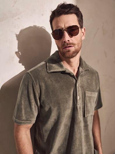 Velours-Polo Girona baumrinde