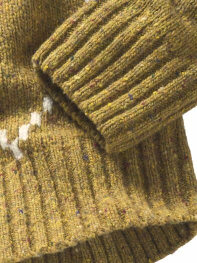 Intarsia-Pullover dijonsenf