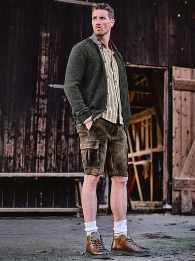 Alpin-urbane Strickjacke asphalt