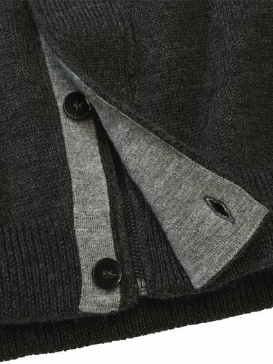 Alpin-urbane Strickjacke asphalt