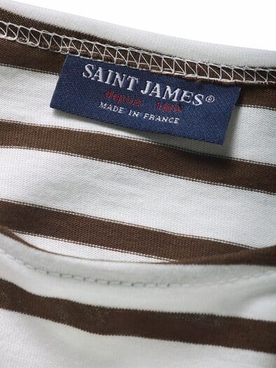 Bretagne-Shirt neige/espresso