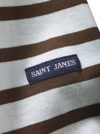 Bretagne-Shirt neige/espresso