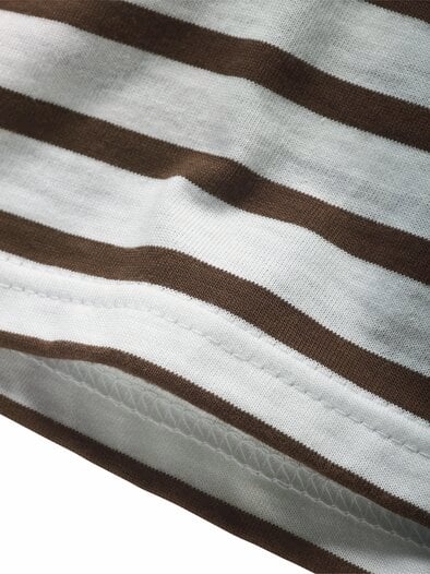 Bretagne-Shirt neige/espresso