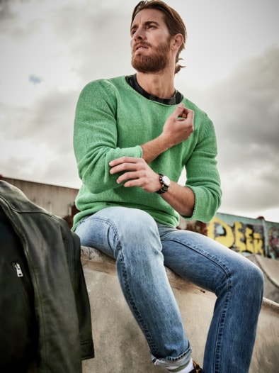 Upcycled Sweater schilfgras