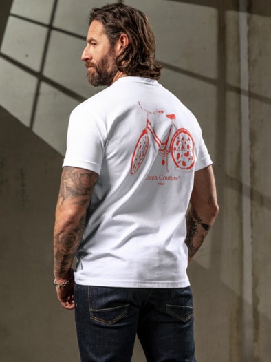 Pockies T-Shirt Fahrrad maillot blanc