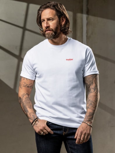 Pockies T-Shirt Fahrrad maillot blanc