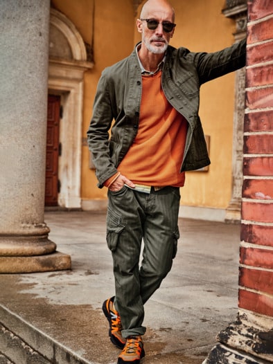 Schmirgel-Pullover spray-orange
