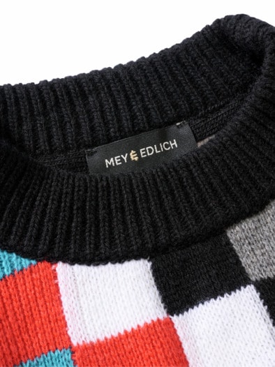 Computerpuzzle-Pullover Tetris schwarz/grau